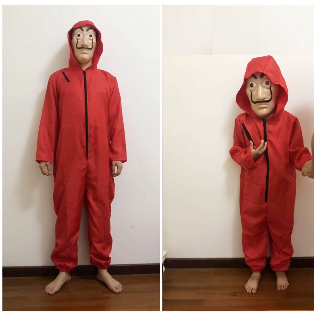 Kids Adult Cosplay Salvador Dali Money Heist The House of Paper La Casa