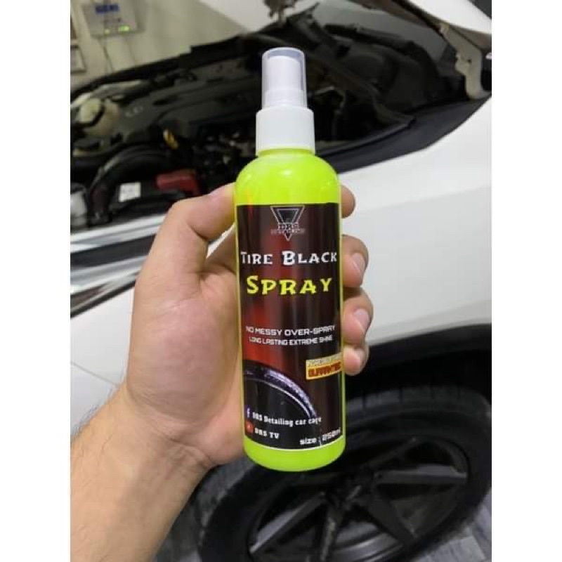 Tire black eco spray free fiber cloth 250ml Shopee Philippines