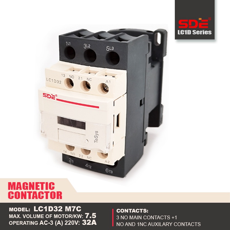 SDE CONTACTOR LC1D32 M7C (LC1D M7C Series) Shopee Philippines