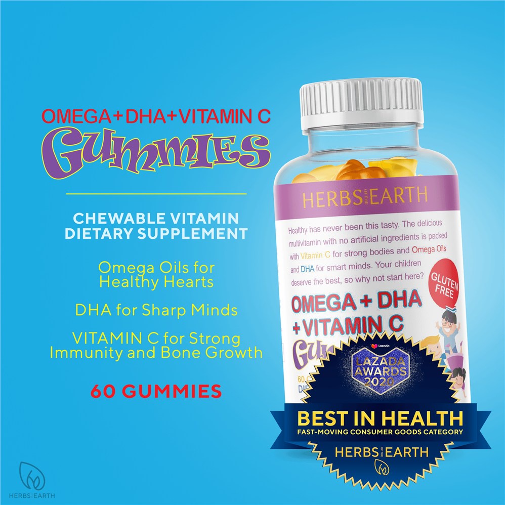 Costeffective Omega 3,6,9 + DHA + Vit C w Chia Seed Gummies for KIDS