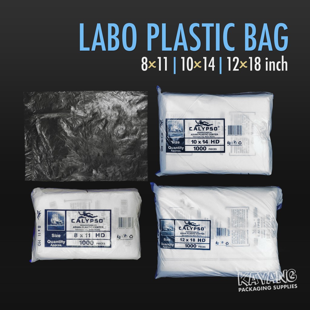 8x11/10x14/12x18 Calypso Plastic Bag, Plastic Labo, [100 pcs] Shopee