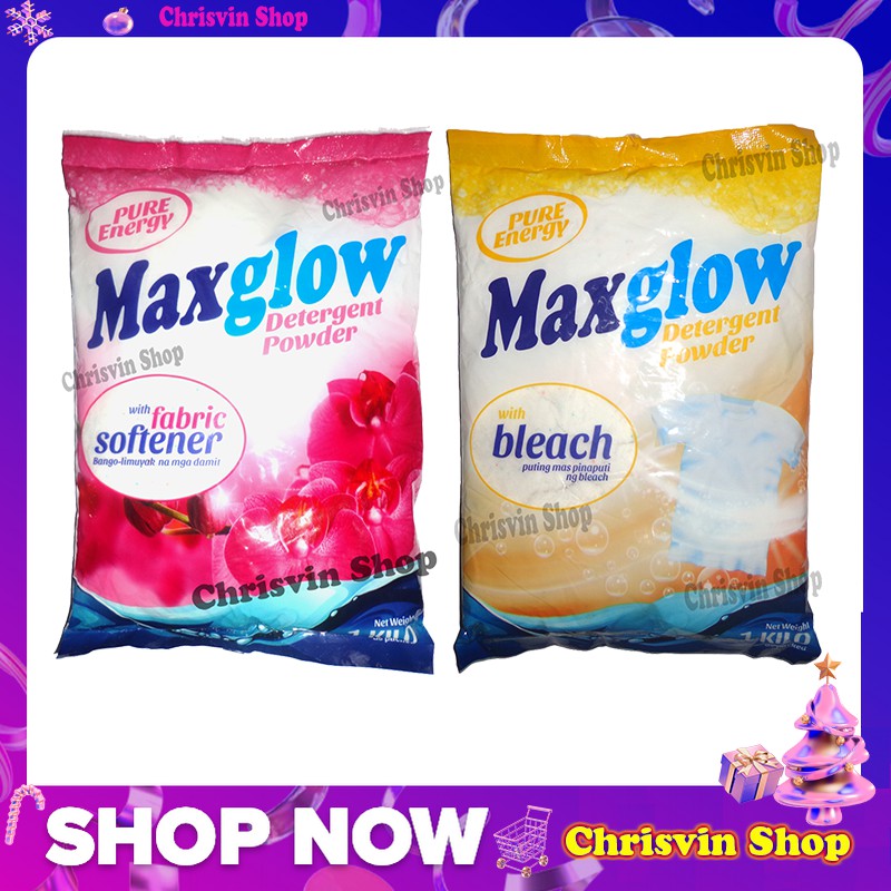 Maxglow Detergent Powder with Fabric Conditioner or with Bleach