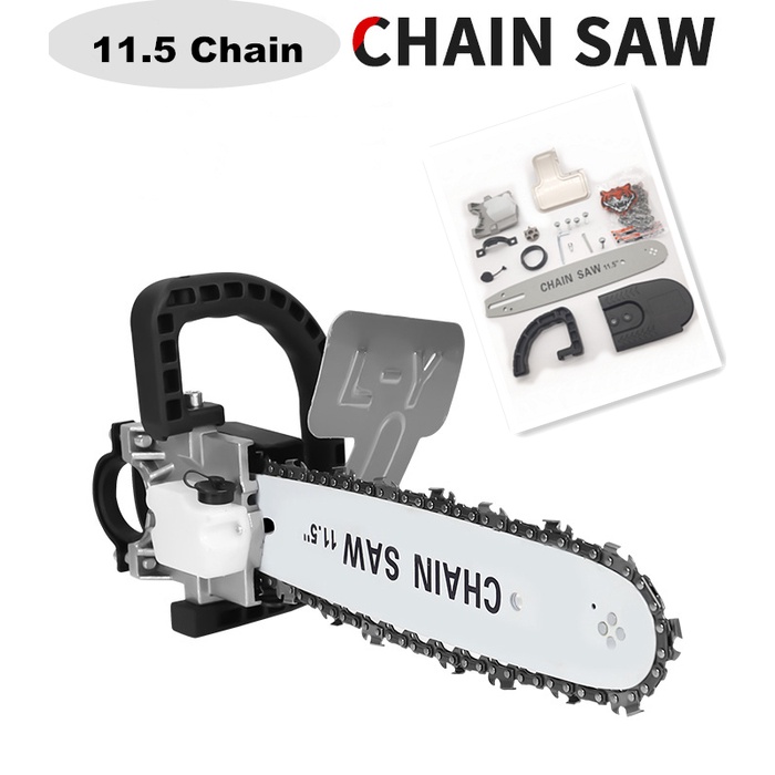 SKY Electric Angle Grinder Chainsaw Adapter 11.5 Chain and Bar
