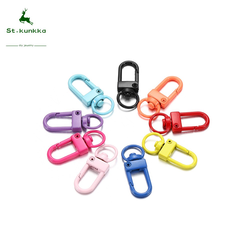 Colorful Key Chain Ring Metal Hook Clips (10 Pcs/Lot) Shopee Philippines