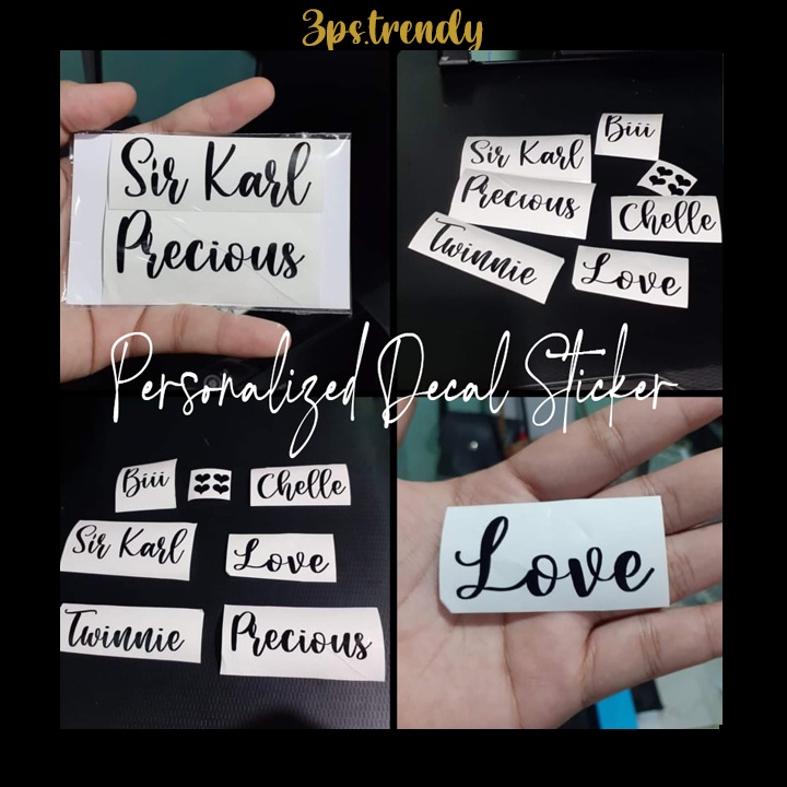 Personalized Decal Stickers Shopee Philippines