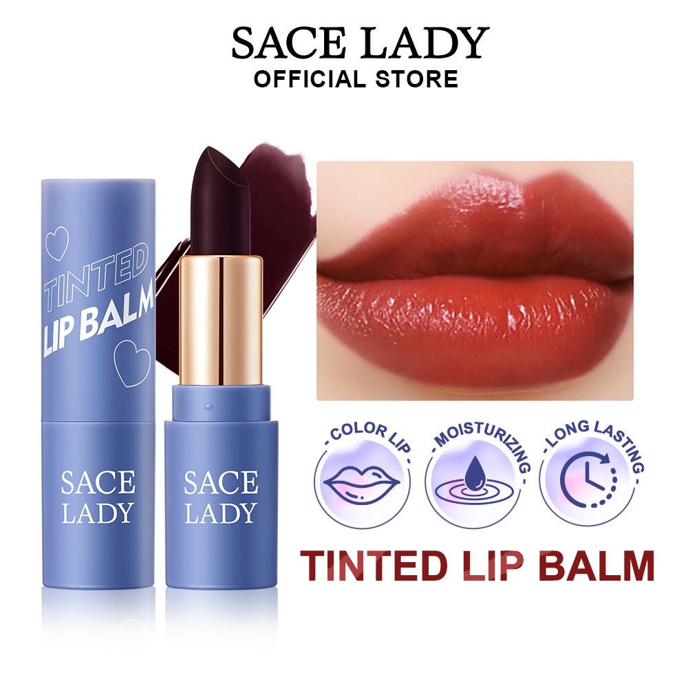 SACE LADY Moisturizes Lipstick Color Changing Smooth Matte Tintd Lip Makeup Lip Blam Shopee