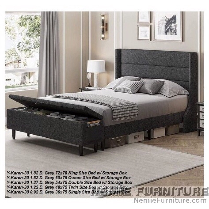 Bed with Storage Single/ Semi double / Double / Queen / King size