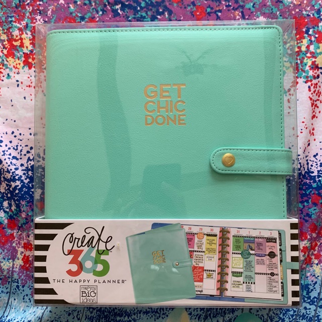 Happy Planner Classic Deluxe Cover Get Chic Done Mint Shopee