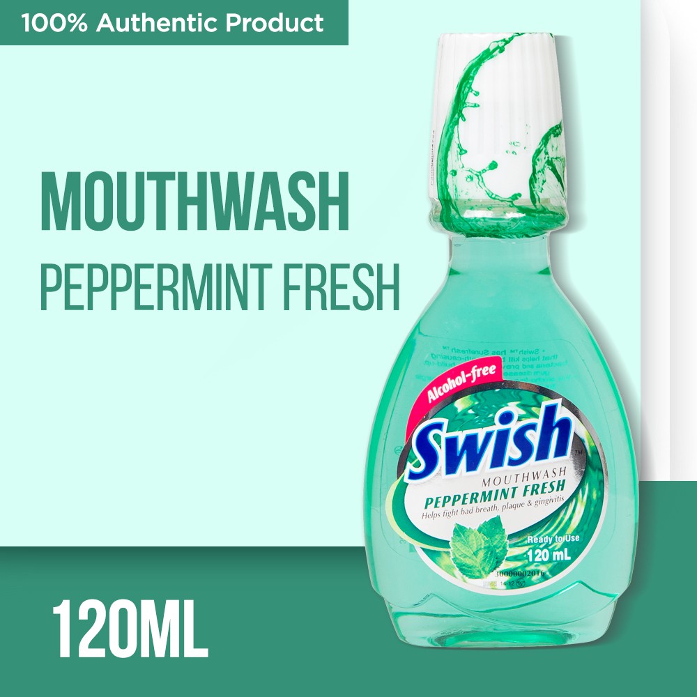 Swish Mouthwash Peppermint Fresh 120 mL Shopee Philippines