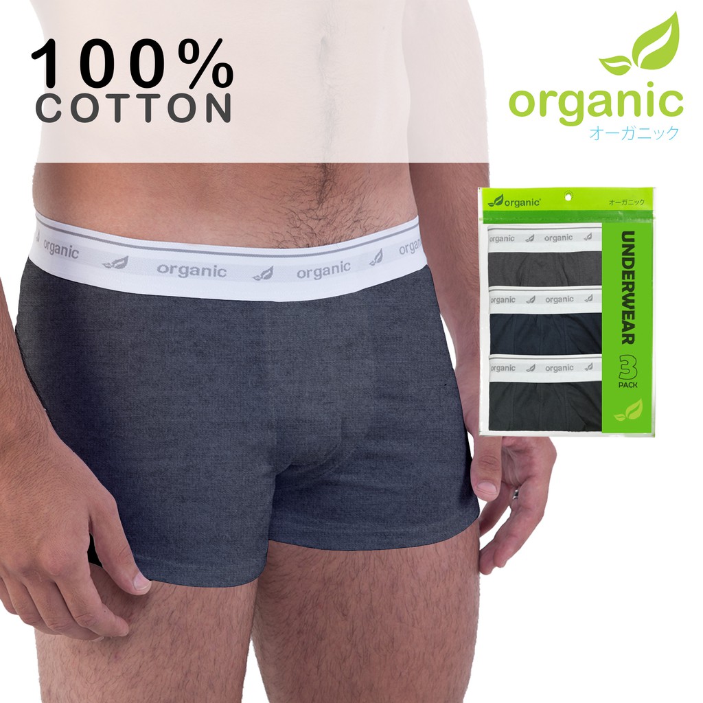 Organic Brief Boxers Underwear Random Colors Design 6 Shopee Philippines