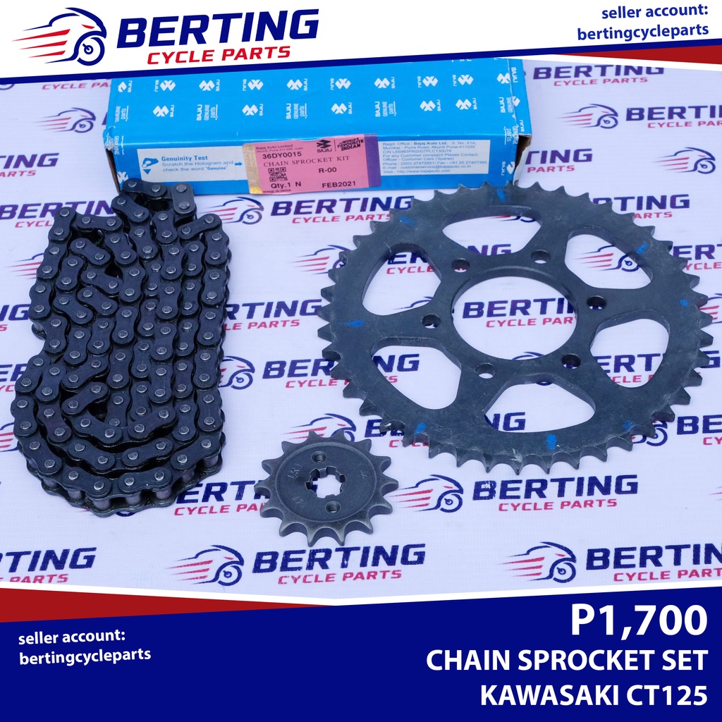 CHAIN SPROCKET SET Kawasaki CT125 Genuine 36DY0015 Shopee Philippines