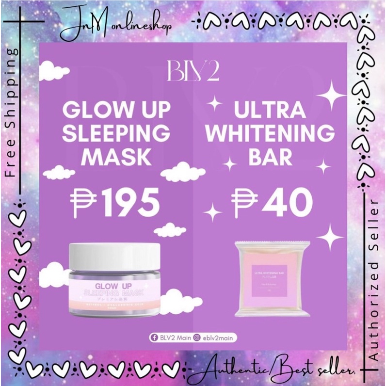 ONHAND!! BLV2 Glow up Sleeping Mask RETINOL + HYALURONIC ACID and ULTRA