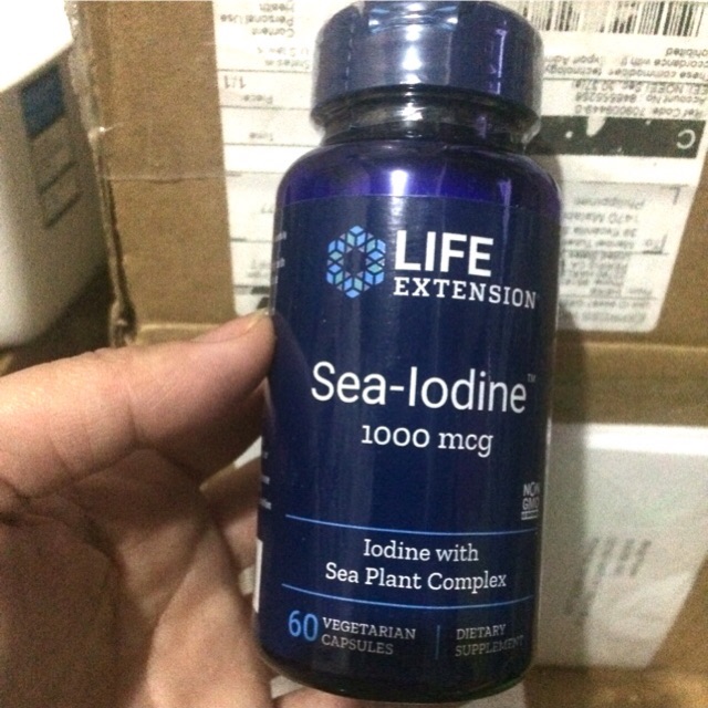Iodine. Seaiodine 1000mcg 60 caps. brain booster and avoid goiter