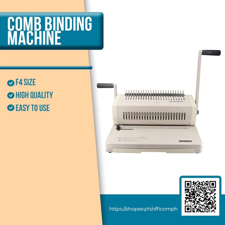 Comb Binding Machine F4 Size ( Long Legal ) with FREE 20pcs