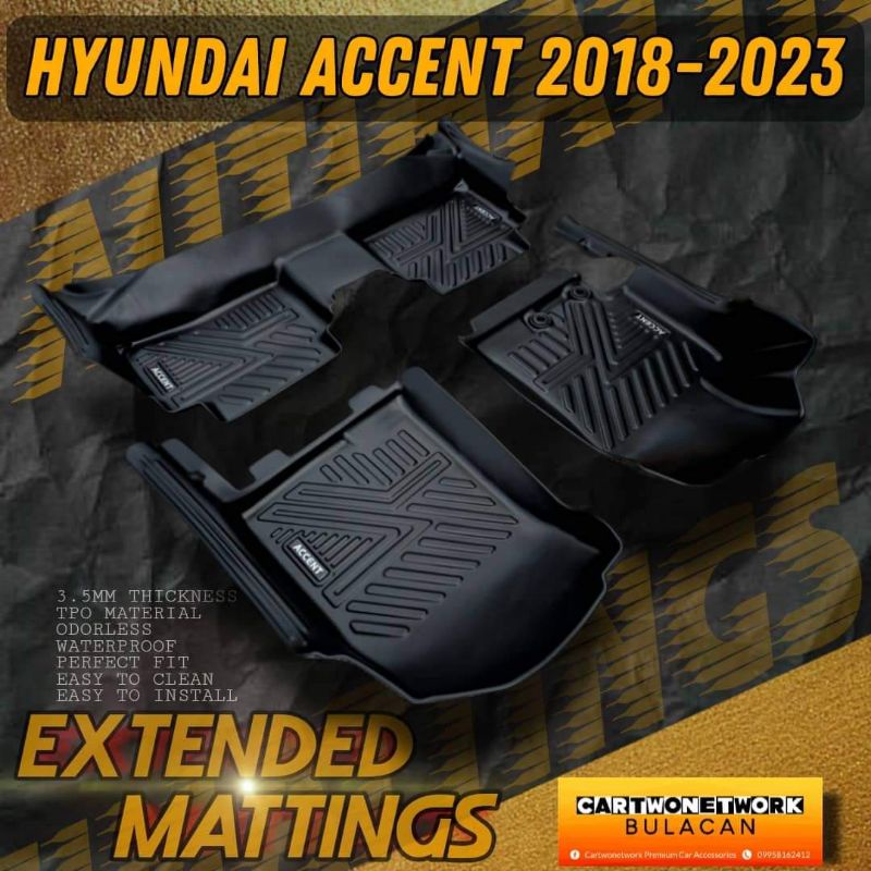 HYUNDAI ACCENT 20192023 5D EXTENDED MATTINGS Shopee Philippines