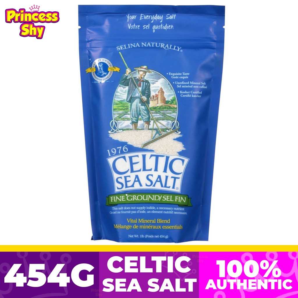 Selina Naturally Celtic Sea Salt Fine Ground 16 oz 454g Shopee