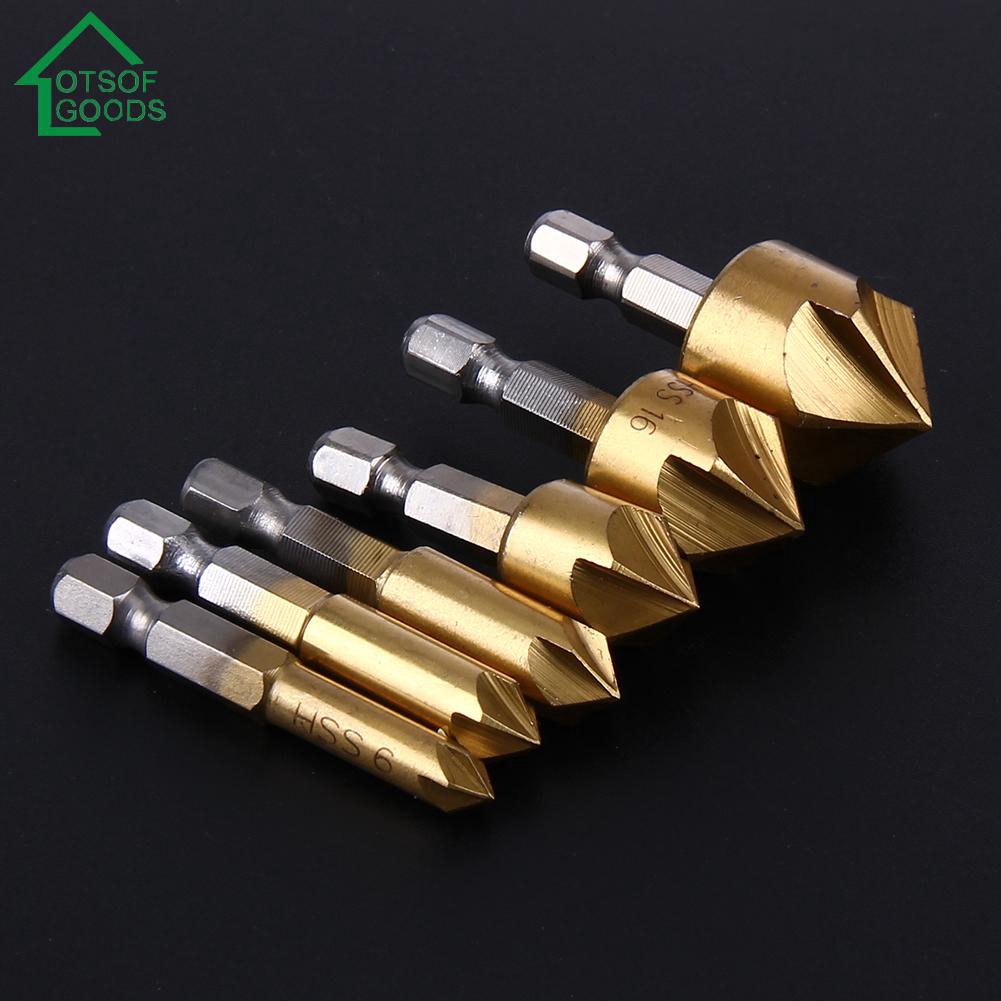 6pcs/set 90 Degree Metric Woodworking Countersink Drill Bit Countersink Drill Shopee Philippines