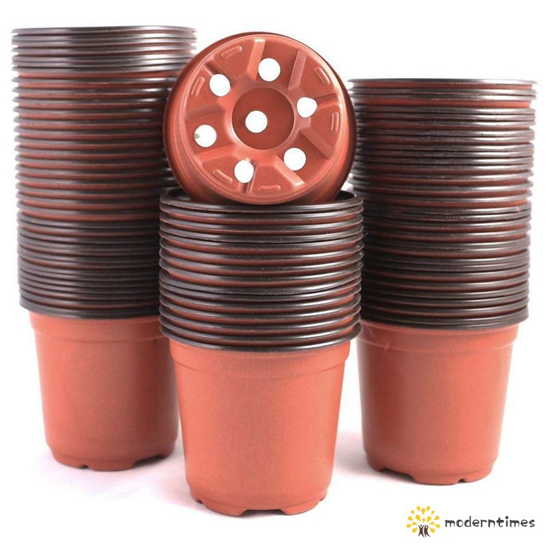 100 Pcs Plastic Plants Nursery Pot/Pots Seedlings Flower Plant Conta