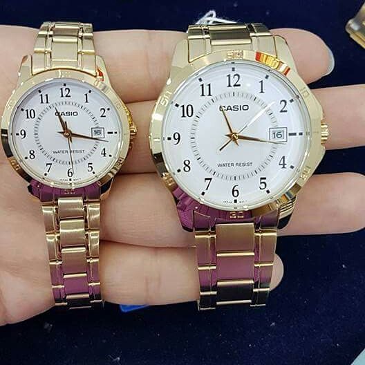 100 Original Casio Couple Watch MTPV004G & LTPV004G
