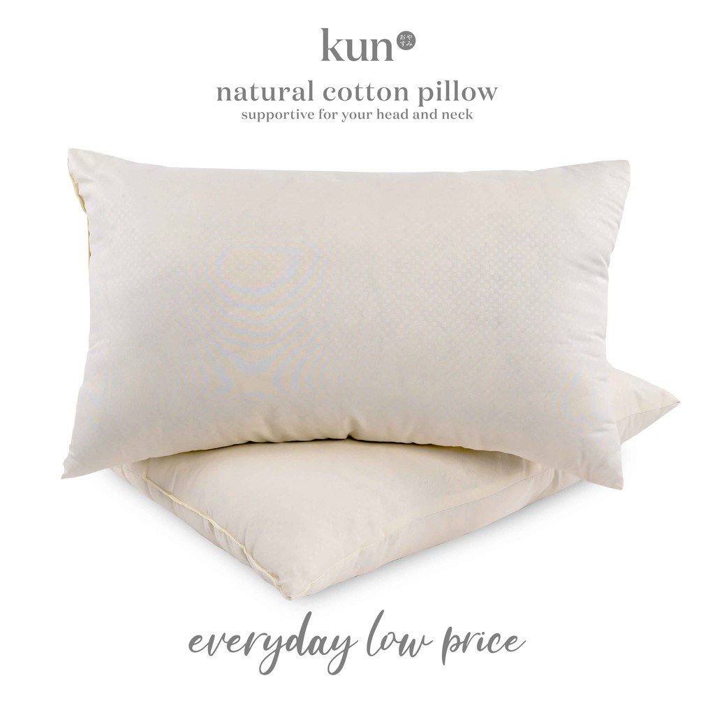KUN Natural Cotton Pillow 100 Kekabu Bantal Kapok Tradisional Organic