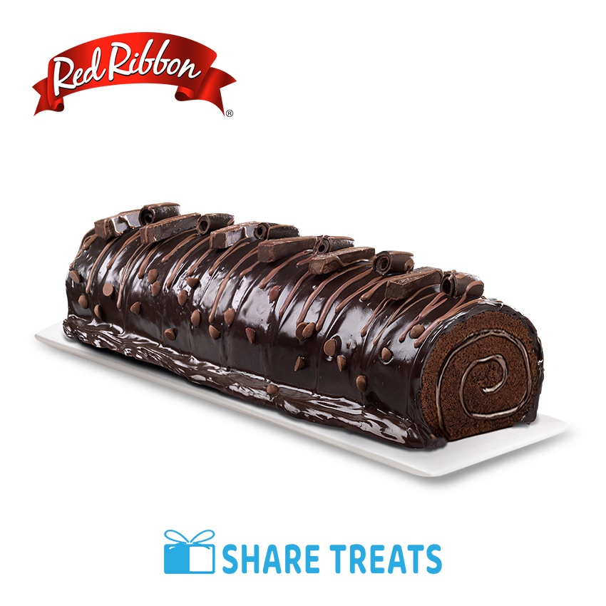 Red Ribbon Triple Chocolate Roll Full (SMS eVoucher) EBO Shopee