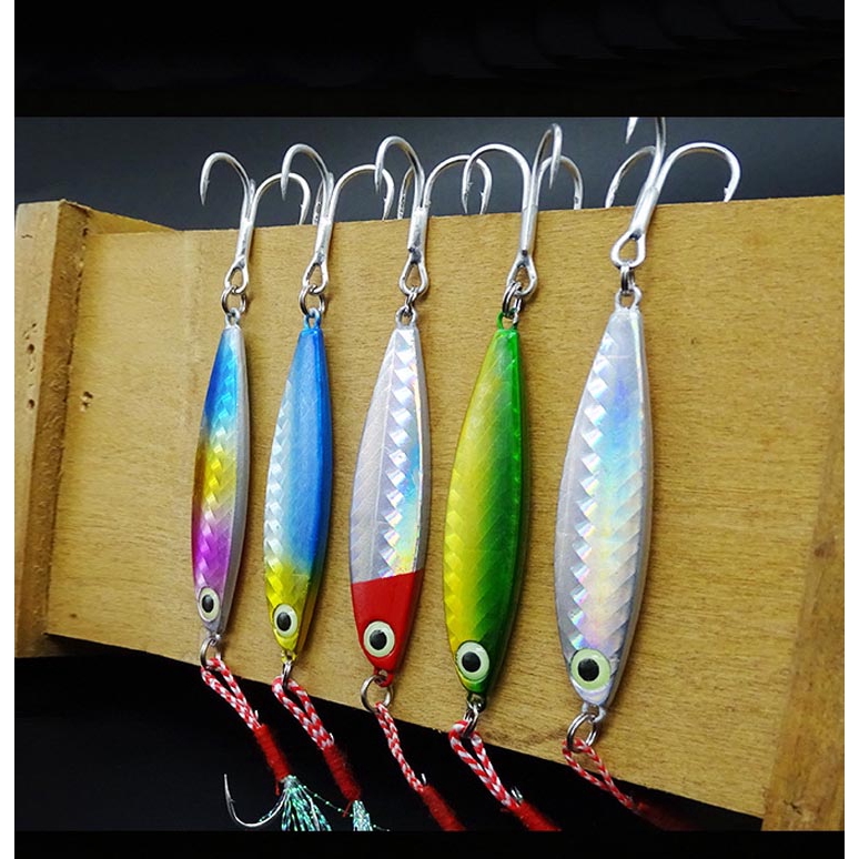 5pcs/lot Jig Lure Sea Fishing Lure 5 colors 7g/10g/15g/20g Jig Casting