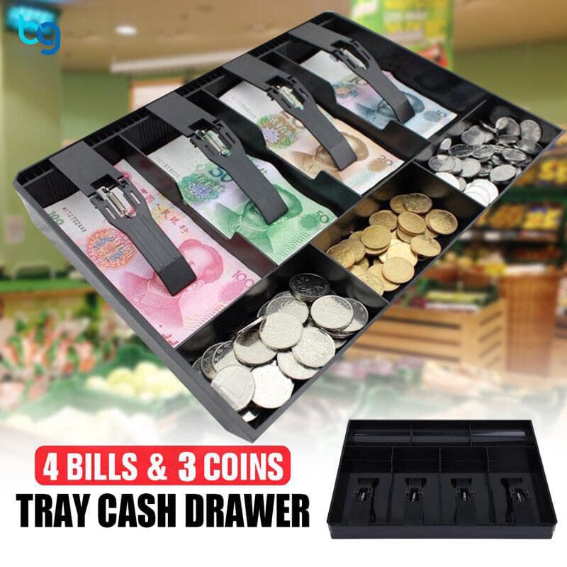4 and 5 Grids Cash Coin Register Money Drawer Storage Tray Shopee
