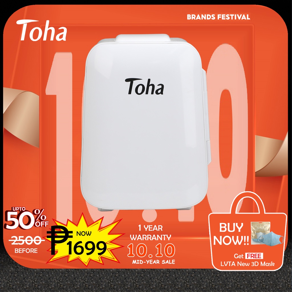 Toha Ref 4l Household and Car Beauty Fridge Cool and Warm Kitchen