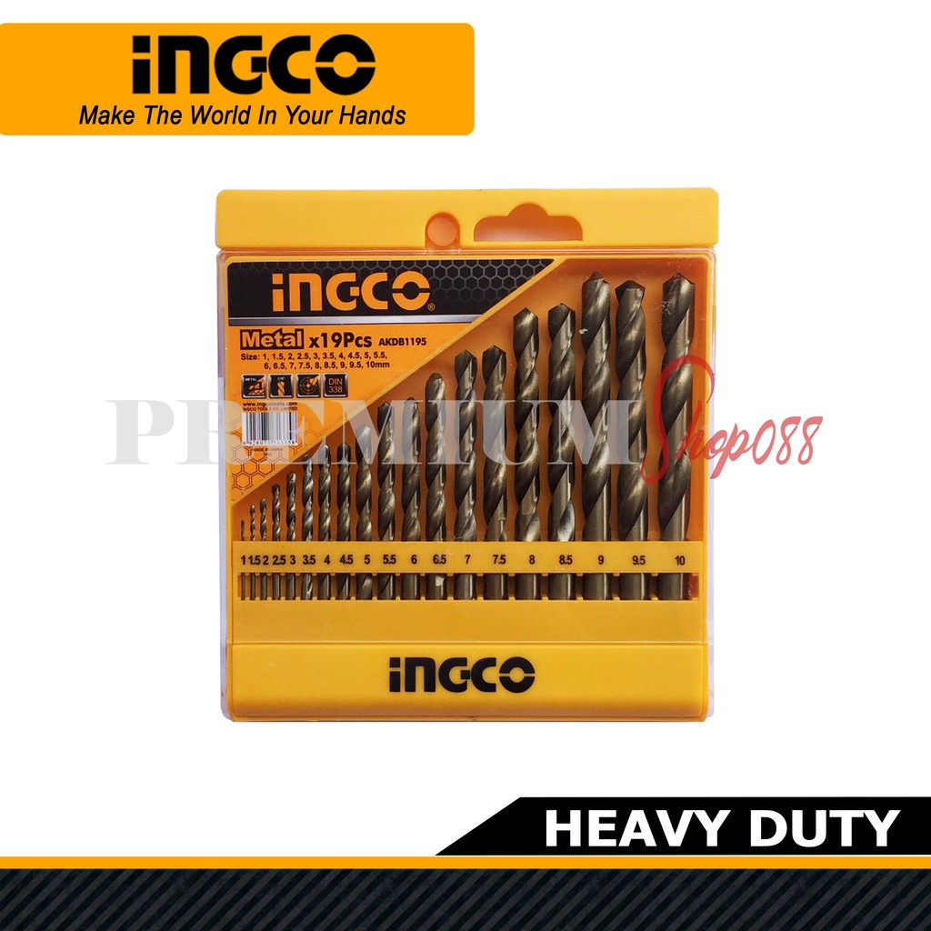 Ingco 16pcs Metal, Concrete, Wood Drill Bits Set atelieryuwa.ciao.jp