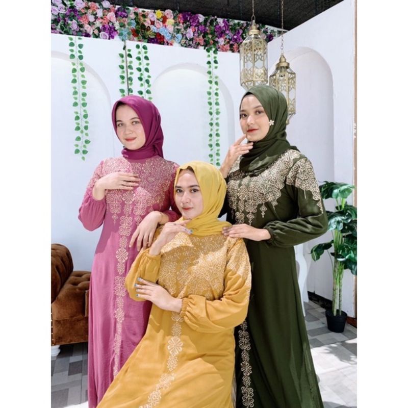 Real Pict!!! Malaysia Robe / Robe Malay Chest Embroidery New Look