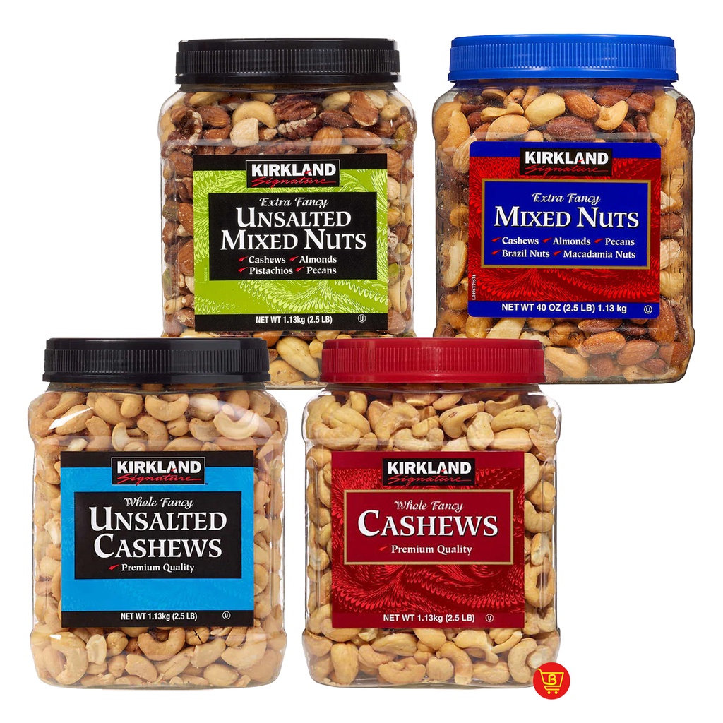 Kirkland Signature Extra Fancy Mixed Nuts/ Whole Fancy Cashews, Salted