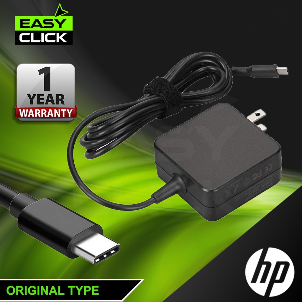 Hp Laptop Charger Replacement Part Number N8N14AAABL TYPE C Shopee