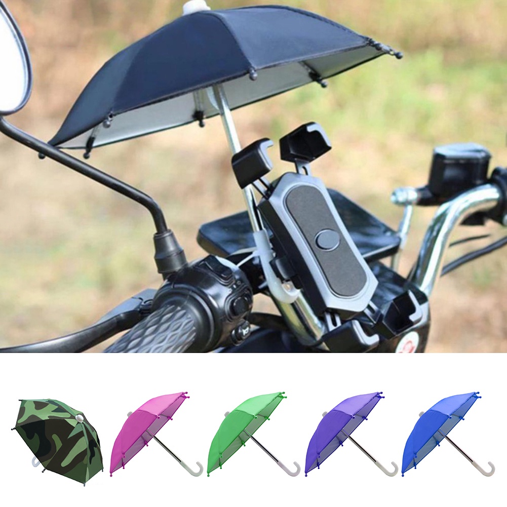 【Mobile Phone Umbrella Motorcycle】Cute Mini 1 Piece Black Waterproof