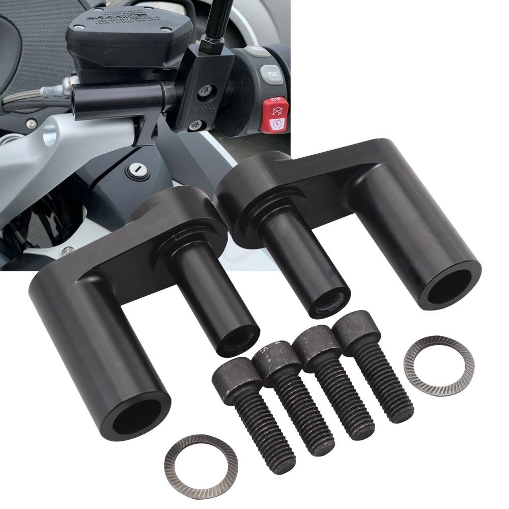 AE Motorcycle Aluminum Adjustable Handlebar Riser Kit Clamps For BMW