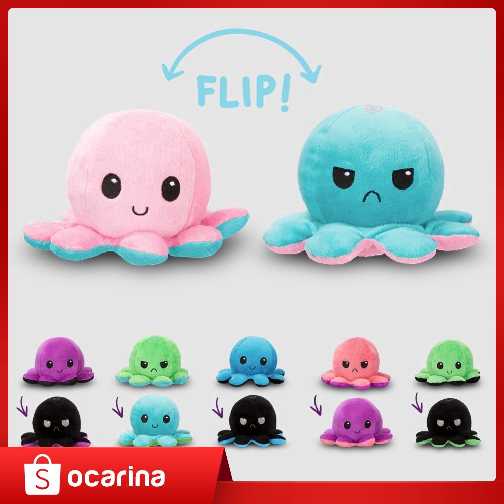 READY TIKTOK REVERSIBLE BIPOLAR TEETURTLE OCTOPUS TOY