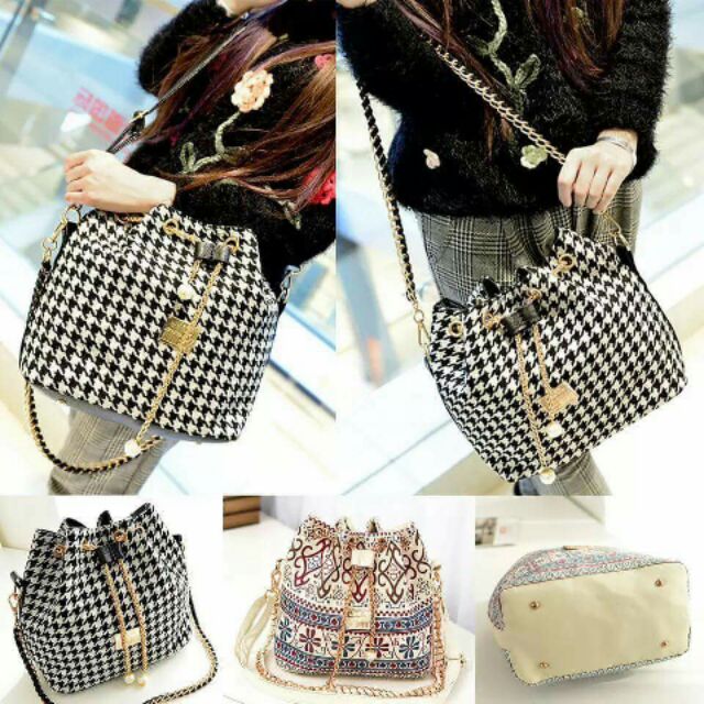 Elegant Korean Bucket Bag Shopee Philippines