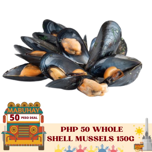 PHP 50 WHOLE SHELL MUSSELS 150G Shopee Philippines