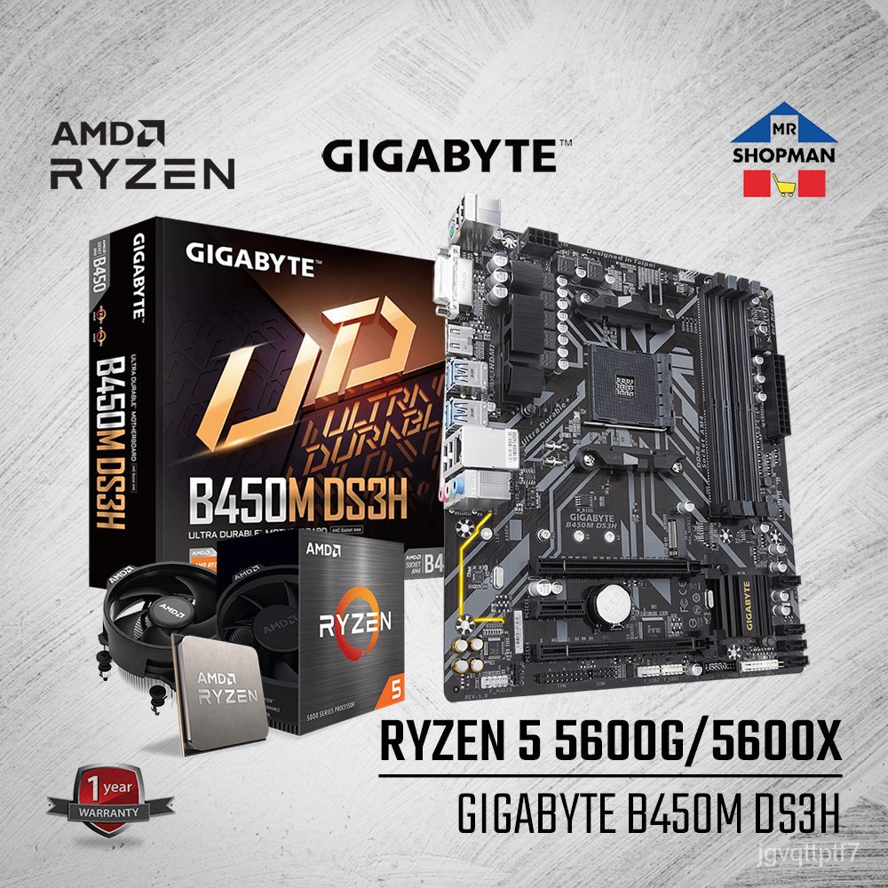AMD Ryzen 5 4500 / 5500 / 5600 / 5600X / 5600G Processor w/ Gigabyte