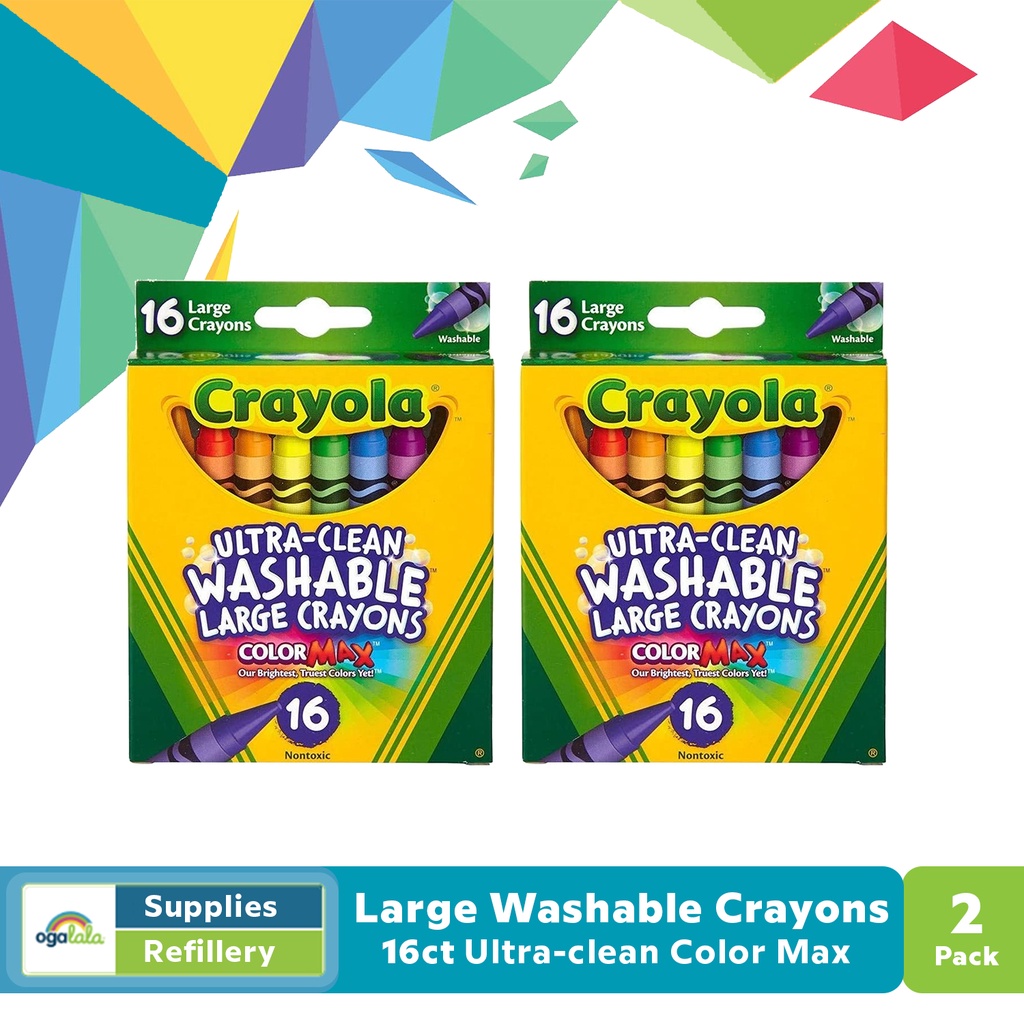 Crayola 16 ct. Large Washable Crayons (Pack of 2) Shopee Philippines
