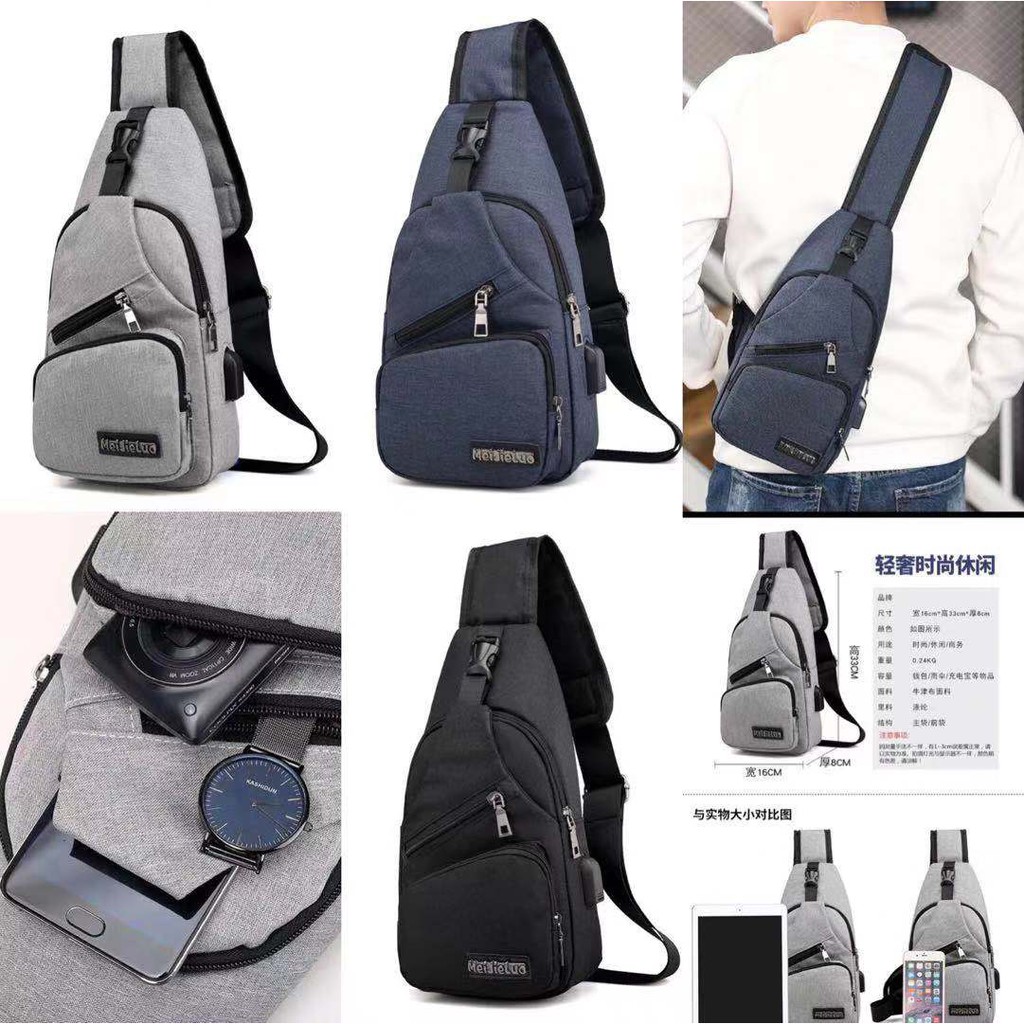 WSAR MEIJIELUO men's Body bag sling Bag Shopee Philippines