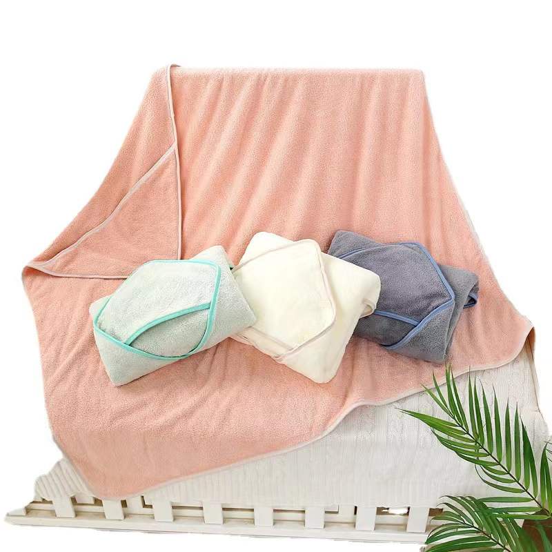 Hooded baby blanket hoodie swaddle bath towel flannel kids Newborn cotton fleece animal coral