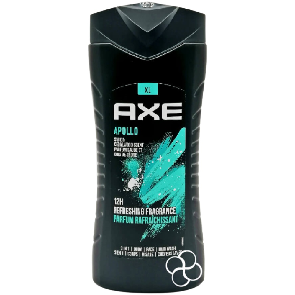 AXE Apollo Sage & Cedarwood Scent Body Wash 3in1 400ml Shopee