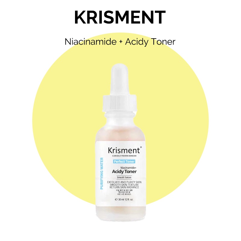 KRISMENT Niacinamide + Acidy Toner Exfoliate and Purify Skin Smooth