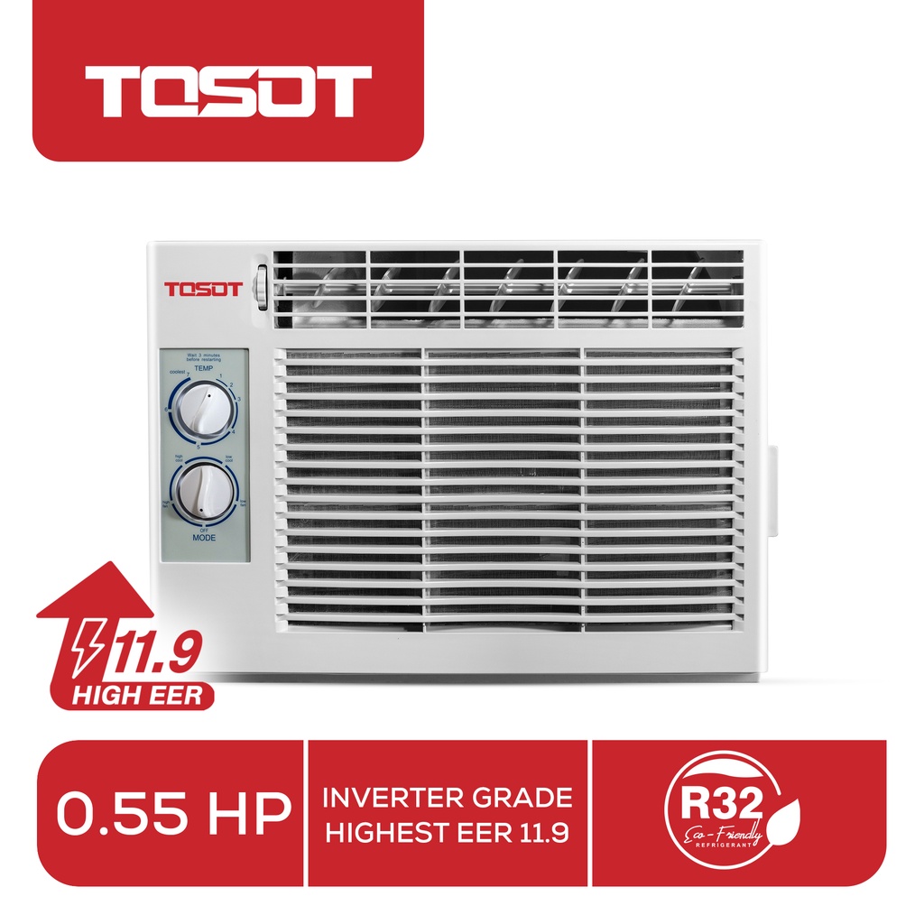 TOSOT Aerocool 0.55 HP Window Type Inverter Grade R32 Refrigerant Air