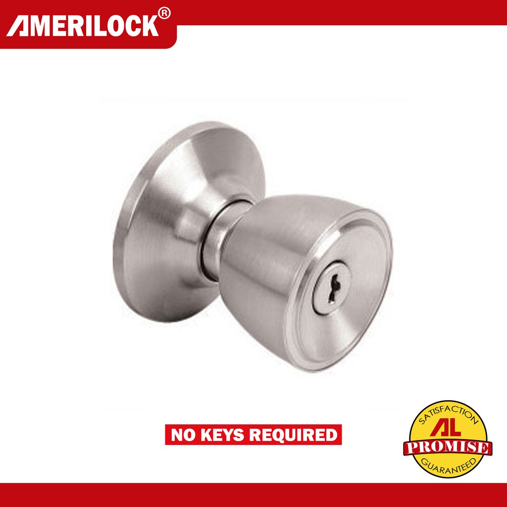 AMERILOCK KEYLESS Door Knob for Bathroom Privacy Lockset (ALL 588 BK
