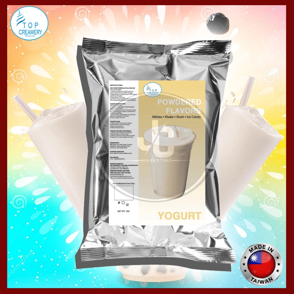 Top Creamery™ Yogurt Powder 1kg for Milk Tea Shake Ice Cream Shopee Philippines