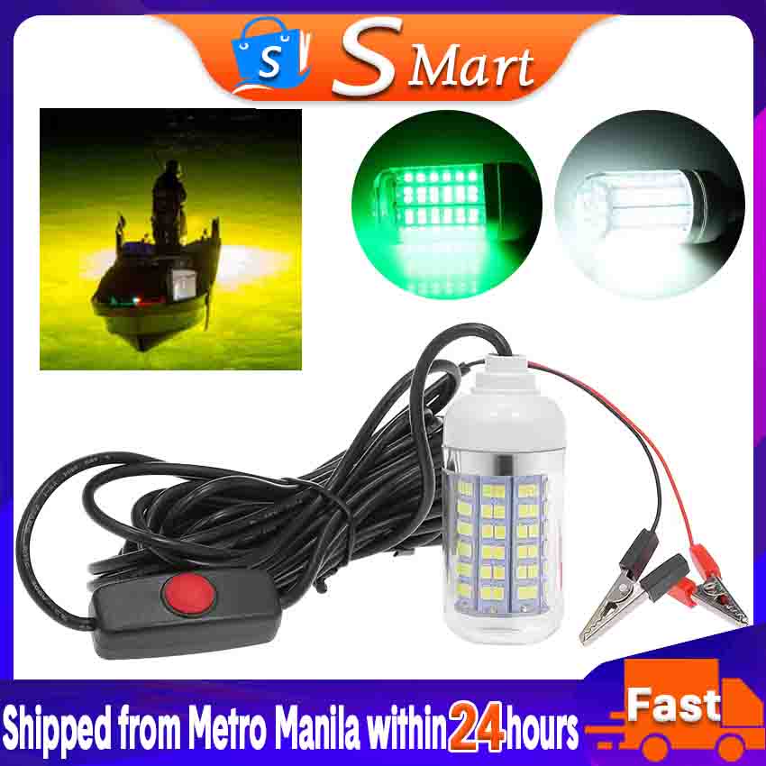 1224V 5M LED Submersible Fishing Light 1200LM Underwater Fish Lure