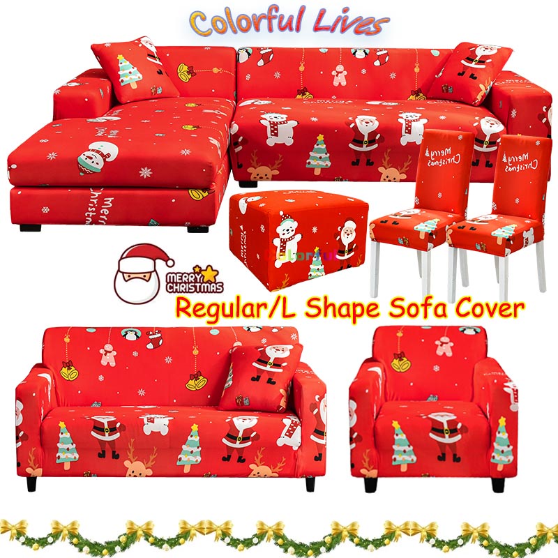 Christmas Style Sofa Cover Set Cover for Sofa L Shape Sofa Cover