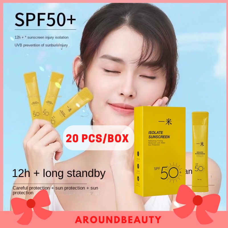 20 PCS/Box Perfect UV Sunscreen SPF 50 Suncream Face Body Sunblock