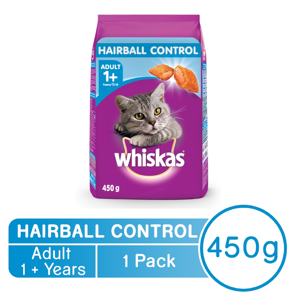 Whiskas Hairball Control Adult Chicken and Tuna Dry (450g) Shopee